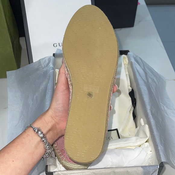 Gucci GG Soft Pink Formentera Espadrilles Size 35.5 - Picture 4 of 5